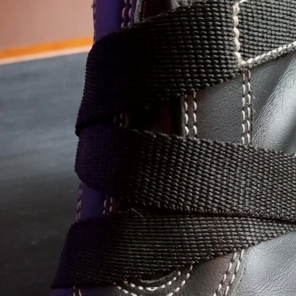 Edgy RARE Vintage Skechers Somethin’ else Black/Pink Leather Sneaker Heels - Picture 12 of 16